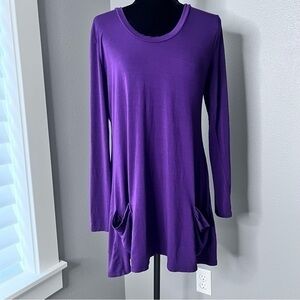 Logo by Lori Goldstein women’s purple long sleeve tunic top size medium